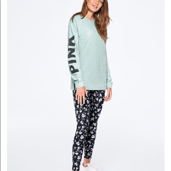 Pink Long Sleeve Campus Tee - Picture 1 of 3